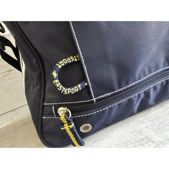 Vtg EASTSPORT Duffle Bag Navy Blue Medium Gym TRAVEL Weekender Duffle 1990s - Picture 3 of 12
